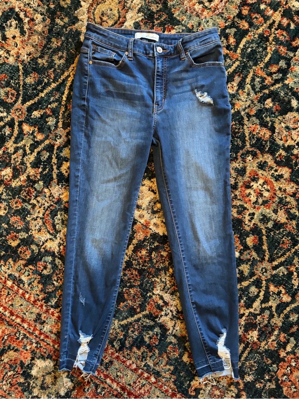 KanCan Dark Blue Distressed Skinny Jeans
